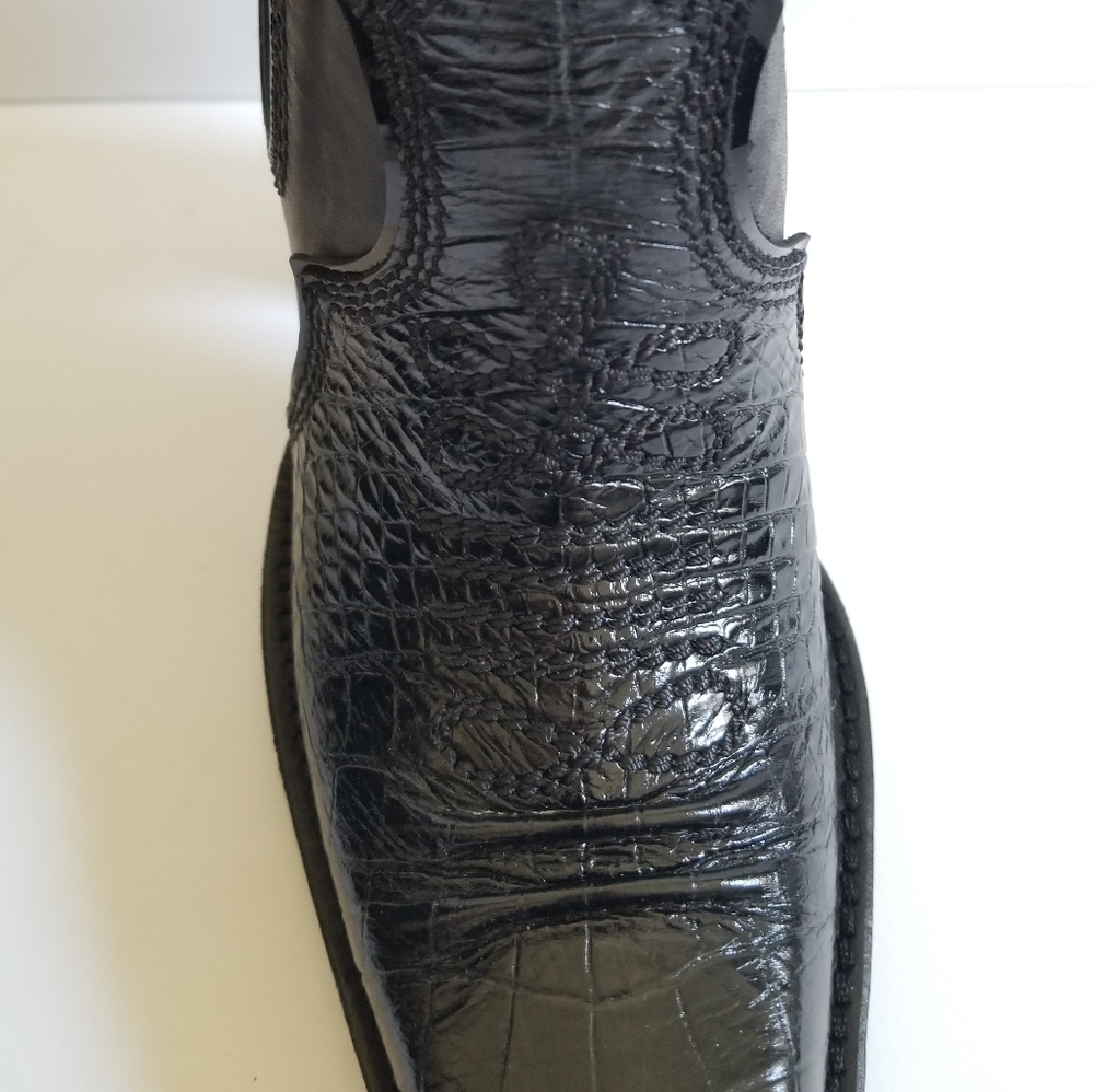 Dsquared2 Leather Cowboy Black Boots Size EU 39 - Picture 6 of 11